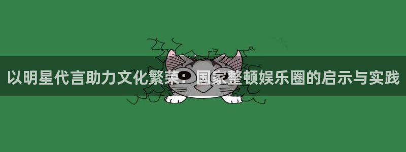 德国PG电子集团：以明星代言助力文化繁荣：国家整顿娱乐圈的启示与实践